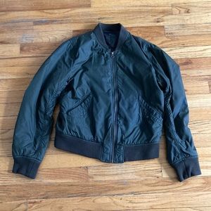 Hunter green Uniqlo bomber jacket